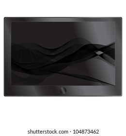 Abstract picture on touchscreen web devices, a pc and a table,Vector