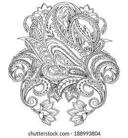 Abstract picture. Paisley pattern