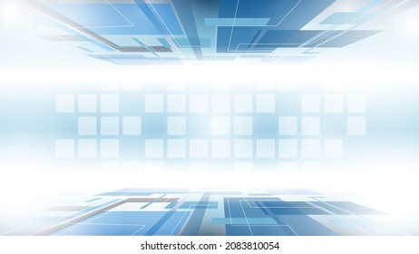 Imagen abstracta que muestra la tecnología estructural de la sala de circuitos electrónicos.