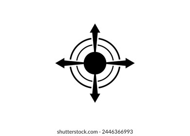 abstract of a picture sign, symbol, icon target market concept design
