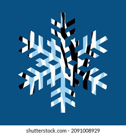 abstract picture snowflakes vector icon logo winter