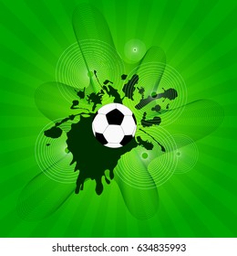 Abstract picture with soccer ball
