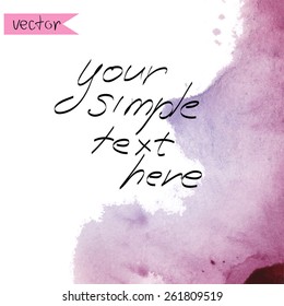 The abstract picturesque background for your text drawn with a water color.Album " Vector abstract Water Colour Backgrounds".Album "Red, pink and orange spots"