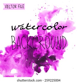 The abstract picturesque vector  background for your text drawn with a water color.