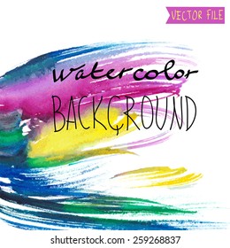 The abstract picturesque vector  background for your text drawn with a water color.