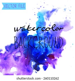 The abstract picturesque vector  background for your text drawn with a water color.Album  " Winter backgrounds.".Album "New Abstract Water Colour Backgrounds". "  Vector watercolor."  