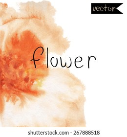 The abstract picturesque vector  background for your text drawn with a watercolor.Album " Vector abstract Watercolor backgrounds".Album "Red, pink and orange spots"