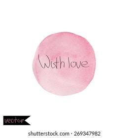 The abstract picturesque vector  background for your text drawn with a watercolor.Album " Vector abstract Watercolor backgrounds".Album "Red, pink and orange spots"Watercolor hand drawn background