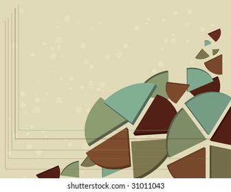 Abstract pie chart background with room for text