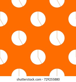 Abstract pie chart for business pattern repeat seamless in orange color for any design. Vector geometric illustration