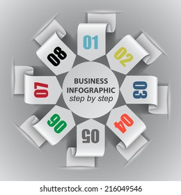 abstract pie chart for business presentations, advertising, web design element