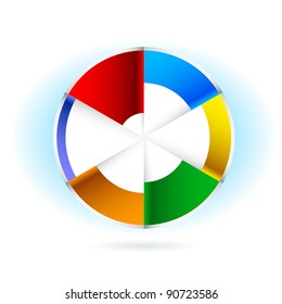 Abstract Pie chart. Illustration for design on white background