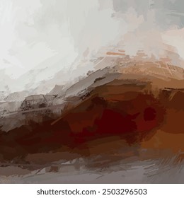abstract piece of harmonious blend of earthy browns and soft whites right reflection and contemplation