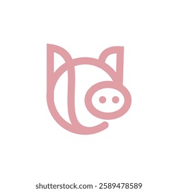 abstract pig head logo icon