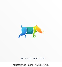 Abstract Pig Illustration Vector Template. Suitable for Creative Industry, Multimedia, entertainment, Educations, Shop, and any related business