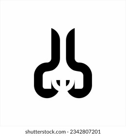 Resumen del diseño del logo de la nariz de cerdo.