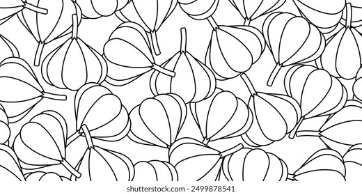 abstract pile of garlic seamless pattern