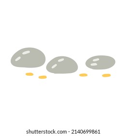 Resumen de piedras apiladas dibujadas a mano. Dibujo de arte vectorial naif lindo clipart de la naturaleza