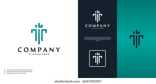 abstract pillar and crown logo, symbol of law and power, glory, graphic vector design.