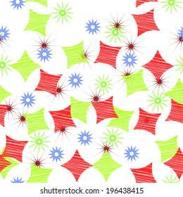 Abstract pillow,  seamless vector pattern. Geometric shape for your textile design.