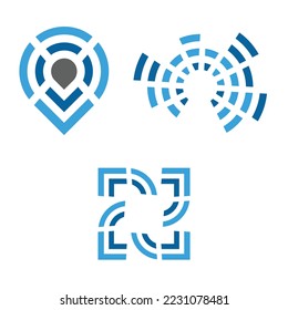 abstract pin location wireless signal