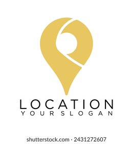 abstract pin maps location logo, illustration pin icon vector