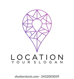 abstract pin maps location logo, illustration pin icon vector
