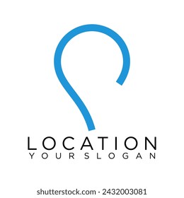 abstract pin maps location logo, illustration pin icon vector