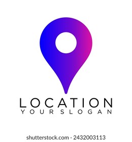 abstract pin maps location logo, illustration pin icon vector
