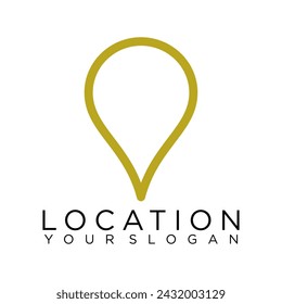 mapa de pin abstracto logo de ubicación, ilustración vector de icono de pin