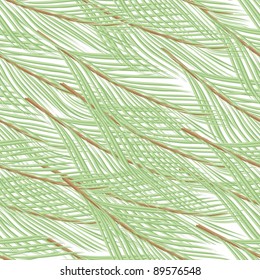 Abstract pine branch seamless pattern background