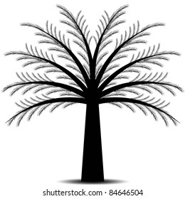 Abstract pine tree isolated on white background
