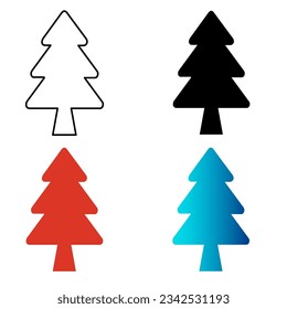 Abstract Pine Tree Silhouette Illustration, can be used for business designs, presentation designs or any suitable designs.