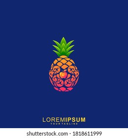 Abstrakter Ananas-Logo-Vektor