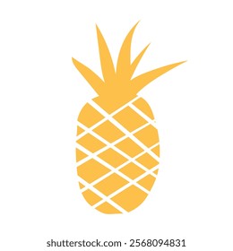 Abstract Pineapple. Cartoon fruit. Vector illustration