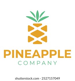 abstrakte Ananas flach minimalistisch Logo-Design