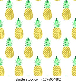 ABSTRACT PINEAPPLE HAND DRAW DOODLE. SUMMER STYLE FEELING SEAMLESS VECTOR PATTTERN.