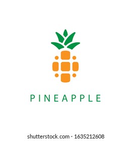 Abstract Pineapple Logo, Fruit Logo Template