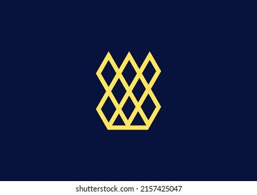 Abstract pineapple logo with stylish line design