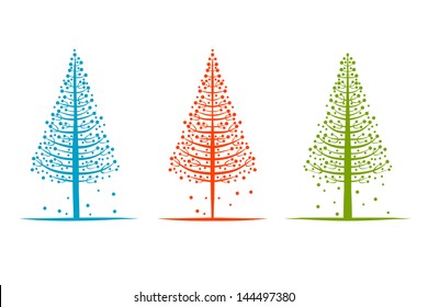 Abstract pines, sketch for your design