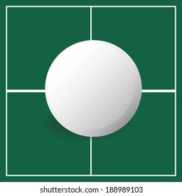 abstract ping pong ball on a special background