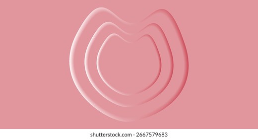 Fundo abstrato de recorte em camadas 3D rosa