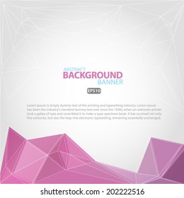 Abstract pink 3D vector geometric colorful background Vector EPS 10 illustration.