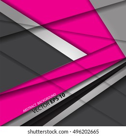 Abstract pink arrow on gray tone background modern future design vector illustration.