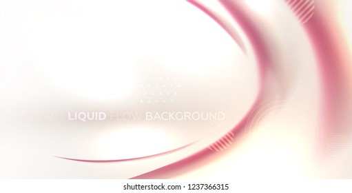 Resumen de fondo rosa con un hermoso líquido dinámico borroso para posters, pancartas y folletos de crema cosmética. Ilustración vectorial Eps10.