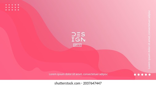 Abstract pink background with beautiful fluid shapes. EPS 10