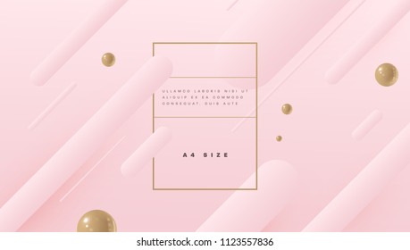 Abstract pink background with beautiful liquid fluid for cosmetics cream posters, placards and brochures. Eps10 vector illustration.