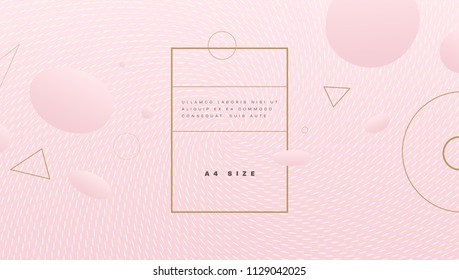 Abstract pink background with beautiful liquid fluid for cosmetics cream posters, placards and brochures. Eps10 vector illustration.