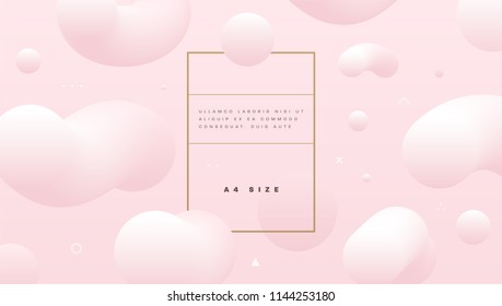 Abstract pink background with beautiful liquid fluid for cosmetics cream posters, placards and brochures. Eps10 vector illustration.