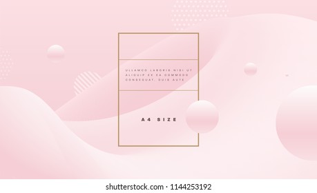 Abstract pink background with beautiful liquid fluid for cosmetics cream posters, placards and brochures. Eps10 vector illustration.